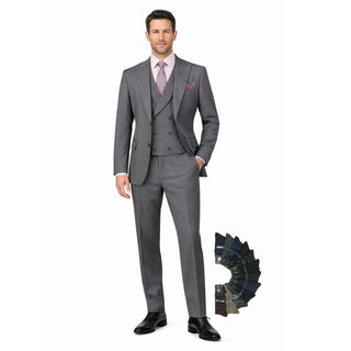 Men's Modern Fit 3-PC Suit, 2-Button, Stretch Fabric, Adjust Waist