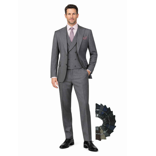 Men's Modern Fit 3-PC Suit, 2-Button, Stretch Fabric, Adjust Waist