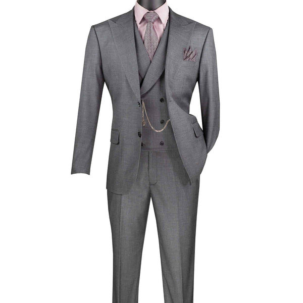Men's Modern Fit 3-PC Suit, 2-Button, Stretch Fabric, Adjust Waist