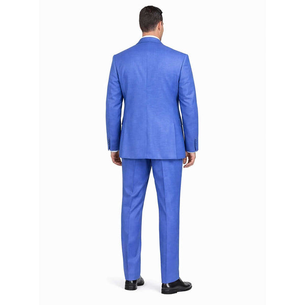 Men's Modern Fit 3-PC Suit, 2-Button, Stretch Fabric, Adjust Waist, FRENCH BLUE