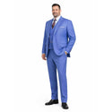 Men's Modern Fit 3-PC Suit, 2-Button, Stretch Fabric, Adjust Waist, FRENCH BLUE