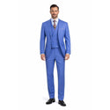 Men's Modern Fit 3-PC Suit, 2-Button, Stretch Fabric, Adjust Waist, FRENCH BLUE