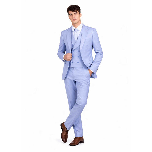 Men's 3-PC Fashion Suit, Modern Fit, Fancy Vest, Prom Wedding, Stretch Fabric