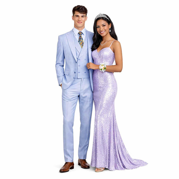 Men's 3-PC Fashion Suit, Modern Fit, Fancy Vest, Prom Wedding, Stretch Fabric