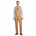 Men's Modern Fit 3-PC Suit, 2-Button, Stretch Fabric, Adjust Waist, LIGHT BROWN