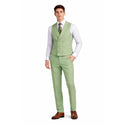 Men's 3-PC Fashion Suit, Modern Fit, Fancy Vest, Prom Wedding, Stretch Fabric, LIGHT GREEN