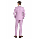 Men's 3-PC Fashion Suit, Modern Fit, Fancy Vest, Prom Wedding, Stretch Fabric, LAVENDER