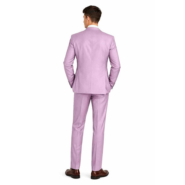 Men's 3-PC Fashion Suit, Modern Fit, Fancy Vest, Prom Wedding, Stretch Fabric, LAVENDER
