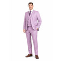 Men's 3-PC Fashion Suit, Modern Fit, Fancy Vest, Prom Wedding, Stretch Fabric, LAVENDER