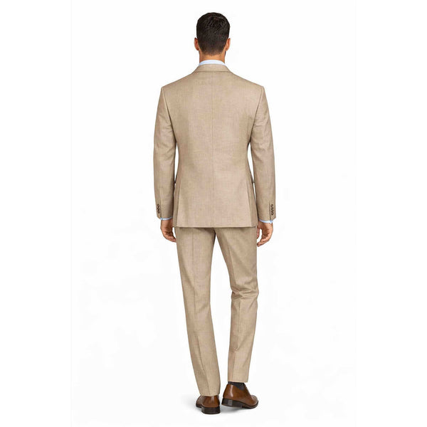 Men's Modern Fit 3-PC Suit, 2-Button, Stretch Fabric, Adjust Waist, TAUPE