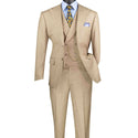 Men's Modern Fit 3-PC Suit, 2-Button, Stretch Fabric, Adjust Waist, TAUPE