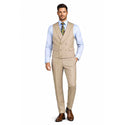 Men's Modern Fit 3-PC Suit, 2-Button, Stretch Fabric, Adjust Waist, TAUPE