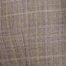 Luxurious Men's Modern-Fit 3-Piece Glen Plaid Suit Tan