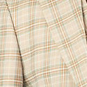 Luxurious Men's Modern-Fit, 3-Piece Windowpane Suit Khaki (Stretch Fabric)