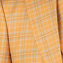 Luxurious Men's Modern-Fit, 3-Piece Windowpane Suit Orange (Stretch Fabric)