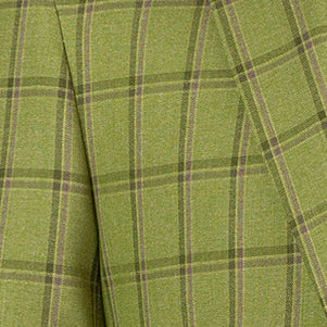 Luxurious Men's Modern-Fit, 3-Piece Windowpane Suit-Moss