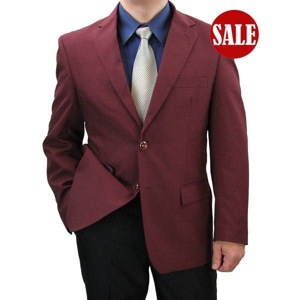 Men's Regular Fit Blazer Burgundy Triple Blessings