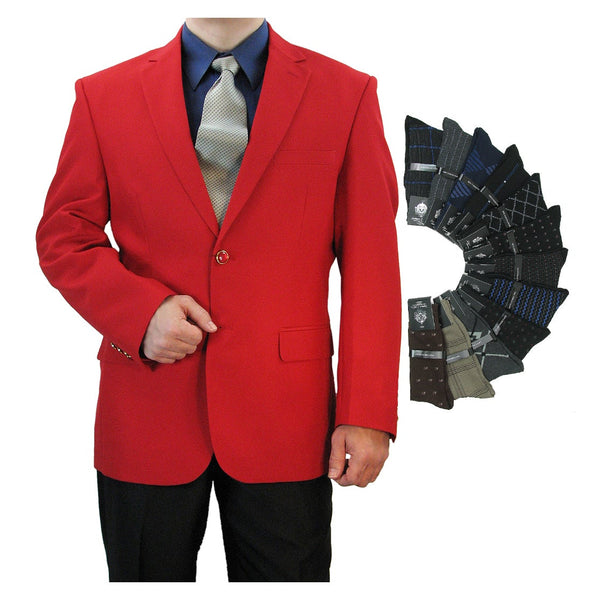 Men's Regular-Fit Blazer Red Triple Blessings