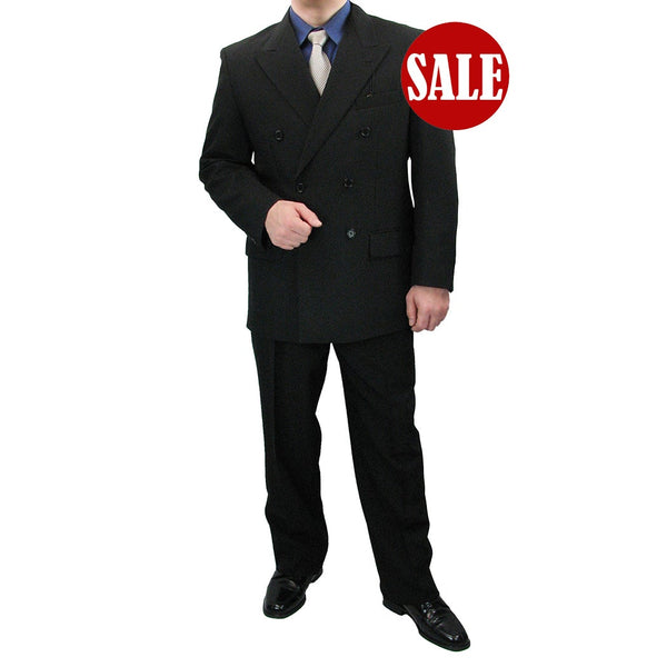 Men's Regular Fit Double-Breasted Dress Suit Assorted Colors Triple Blessings