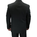 Men's Regular Fit Double-Breasted Dress Suit Charcoal Gray Triple Blessings