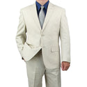 SALE! Sharp Hand Tailored Mens 2pc. 2 Button Linen Blend Suit - NATURAL Triple Blessings