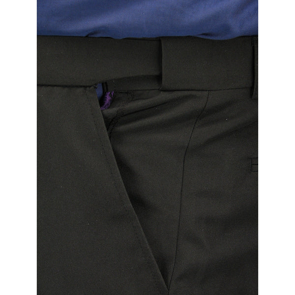 SALE! Sharp Mens 2pc. 2-B Comfortable Stretch Waist Suit - BLACK Triple Blessings