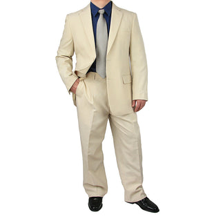 Stylish Men's Regular-Fit Suit Beige Triple Blessings