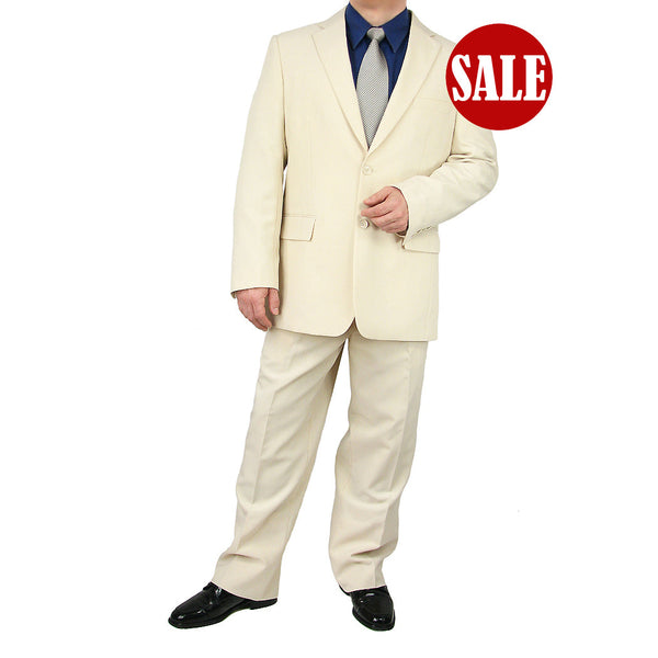 Stylish Men's Regular-Fit Suit Beige Triple Blessings
