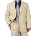 Stylish Men's Regular-Fit Suit Beige Triple Blessings