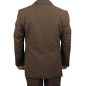 Stylish Men's Regular-Fit Suit Brown Triple Blessings