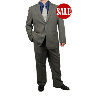 Stylish Men's Regular-Fit Suit Medium Gray Triple Blessings