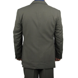 Stylish Men's Regular-Fit Suit Medium Gray Triple Blessings