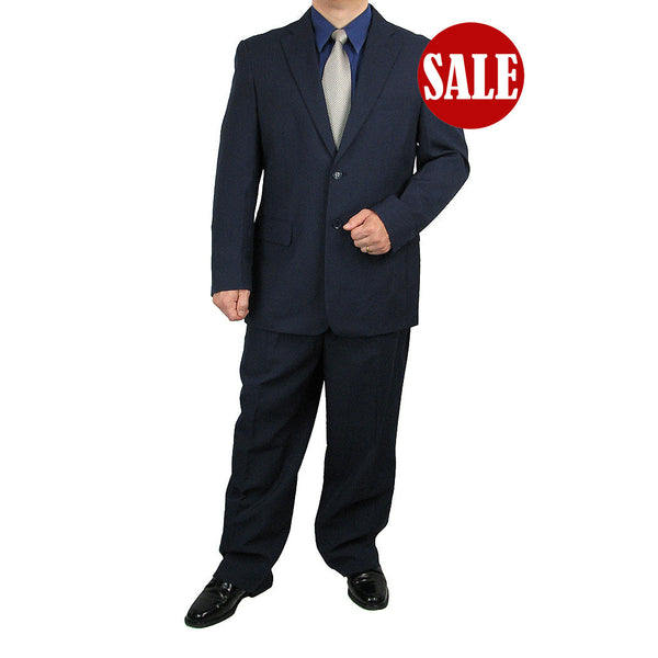Stylish Men's Regular-Fit Suit Navy Triple Blessings