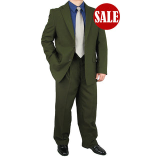 Stylish Men's Regular-Fit Suit Olive Triple Blessings