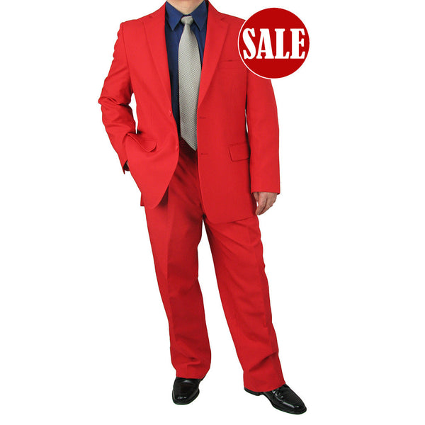 Stylish Men's Regular-Fit Suit Red Triple Blessings