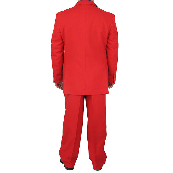 Stylish Men's Regular-Fit Suit Red Triple Blessings
