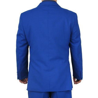 Stylish Men's Regular-Fit Suit Royal Blue Triple Blessings