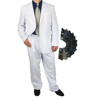 Stylish Men's Regular-Fit Suit White Triple Blessings