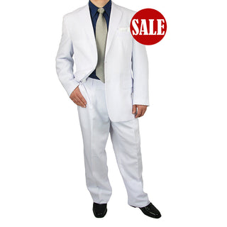 Stylish Men's Regular-Fit Suit White Triple Blessings