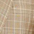 Luxurious Men's 3-Pieces Glen Plaid Suit - Camel